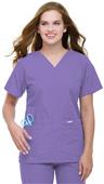 Landau Misses & Womens V-Neck Tunic Scrub Top Landau Misses & Womens V-Neck Tunic Scrub Top