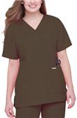 Landau Misses & Womens Snap Front Tunic Scrub Top