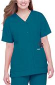 Landau Misses & Womens Snap Front Tunic Scrub Top Landau Misses & Womens Snap Front Tunic Scrub Top