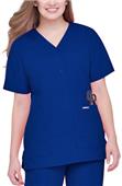 Landau Misses & Womens Snap Front Tunic Scrub Top