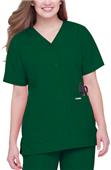 Landau Misses & Womens Snap Front Tunic Scrub Top Landau Misses & Womens Snap Front Tunic Scrub Top
