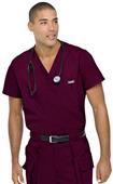 Landau Men's Vented V-Neck Pullover Scrub Top
