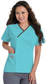 Landau Urbane Women's Classic Crossover Scrub Top