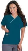 Landau Urbane Women's Classic Crossover Scrub Top
