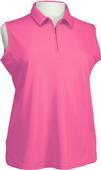 Bermuda Sands Lady Willow Sleeveless Zip Neck Tees