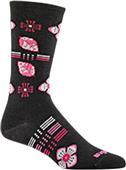 Wigwam Pink Floral Field Crew Length Women's Socks
