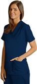 Adar Womens Mock Wrap Contrast Trim Scrub Top Adar Womens Mock Wrap Contrast Trim Scrub Top
