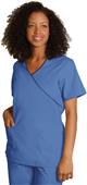 Adar Womens Mock Wrap Contrast Trim Scrub Top Adar Womens Mock Wrap Contrast Trim Scrub Top