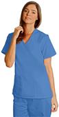 Adar Womens Mock Wrap Contrast Trim Scrub Top Adar Womens Mock Wrap Contrast Trim Scrub Top