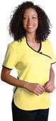 Adar Womens Asian Style Contrast Trim Scrub Top