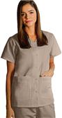 Adar Women's Double Pocket Snap-Front Scrub Top Adar Women's Double Pocket Snap-Front Scrub Top