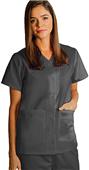 Adar Women's Double Pocket Snap-Front Scrub Top Adar Women's Double Pocket Snap-Front Scrub Top