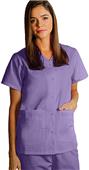 Adar Women's Double Pocket Snap-Front Scrub Top Adar Women's Double Pocket Snap-Front Scrub Top