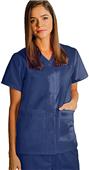 Adar Women's Double Pocket Snap-Front Scrub Top Adar Women's Double Pocket Snap-Front Scrub Top