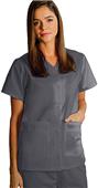Adar Women's Double Pocket Snap-Front Scrub Top Adar Women's Double Pocket Snap-Front Scrub Top