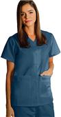 Adar Women's Double Pocket Snap-Front Scrub Top Adar Women's Double Pocket Snap-Front Scrub Top