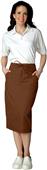 Adar Womens Mid-Calf Length Drawstring Skirt