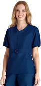 Adar Women's Button 'n Buckle Princess Uniform Top