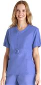 Adar Women's Button 'n Buckle Princess Uniform Top