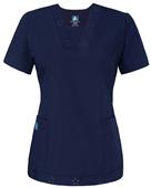 Adar Womens Eyelet Trim Tunic Scrub Tops Adar Womens Eyelet Trim Tunic Scrub Tops