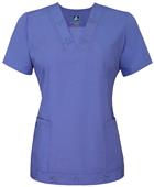 Adar Womens Eyelet Trim Tunic Scrub Tops Adar Womens Eyelet Trim Tunic Scrub Tops