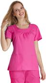 Adar Women's Scoop Neck Smocked Uniform Top Adar Women's Scoop Neck Smocked Uniform Top