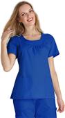 Adar Women's Scoop Neck Smocked Uniform Top Adar Women's Scoop Neck Smocked Uniform Top