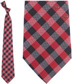 Eagles Wings NCAA Arkansas Woven Poly Check Tie