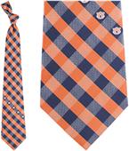 Eagles Wings NCAA Auburn Woven Poly Check Tie