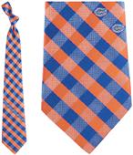 Eagles Wings NCAA Florida Woven Poly Check Tie