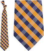 Eagles Wings NCAA Illinois Woven Poly Check Tie