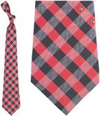 Eagles Wings NCAA Louisville Woven Poly Check Tie