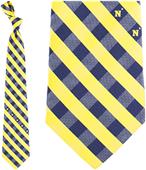 Eagles Wings NCAA US Naval Woven Poly Check Tie