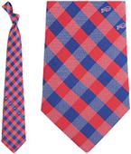 Eagles Wings NFL Bills Woven Poly Check Tie