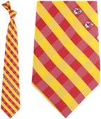 Eagles Wings NFL Chiefs Woven Poly Check Tie