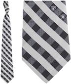 Eagles Wings NFL Raiders Woven Poly Check Tie
