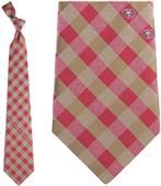 Eagles Wings NFL 49ers Woven Poly Check Tie