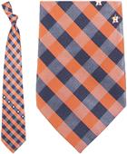 Eagles Wings MLB Astros Woven Poly Check Tie