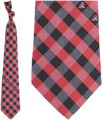 Eagles Wings MLB Diamondbacks Woven Poly Check Tie