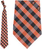 Eagles Wings MLB Orioles Woven Poly Check Tie