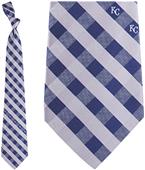 Eagles Wings MLB KC Royals Woven Poly Check Tie