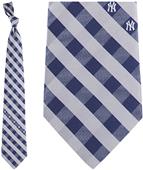 Eagles Wings MLB Yankees Woven Poly Check Tie