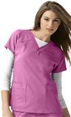WonderWink Four-Stretch Sporty V-Neck Scrub Top WonderWink Four-Stretch Sporty V-Neck Scrub Top