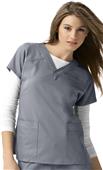 WonderWink Four-Stretch Sporty V-Neck Scrub Top WonderWink Four-Stretch Sporty V-Neck Scrub Top