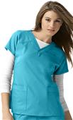 WonderWink Four-Stretch Sporty V-Neck Scrub Top WonderWink Four-Stretch Sporty V-Neck Scrub Top