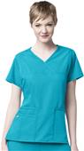WonderWink Four-Stretch Y-Neck Scrub Top