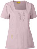 WonderWink Mink Four-Pocket Ruffle Neck Top