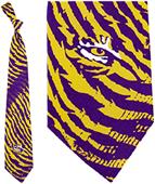 Eagles Wings NCAA LSU Tigers Stripes Tie