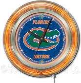 Holland University of Florida Neon Logo Clock