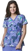 WonderWink Paris Dream Mock Wrap Scrub Top